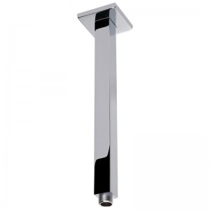 Square Brushed Nickel Vertical Shower Arm